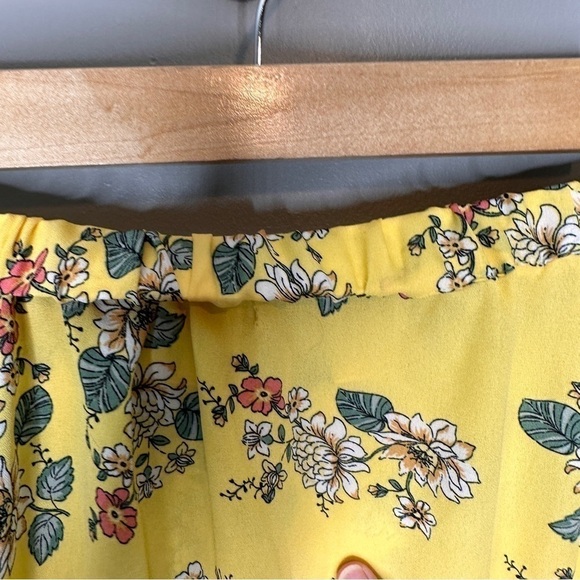 Max studio yellow floral ruffle midi skirt - Picture 7 of 7